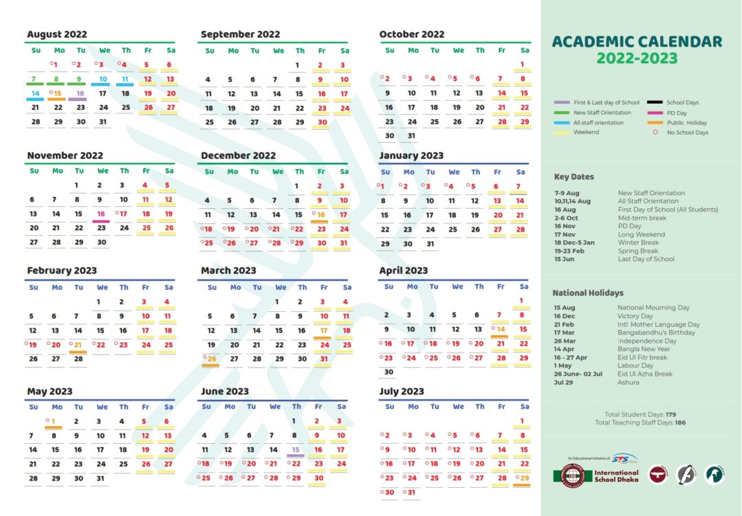 Calendar International School Dhaka